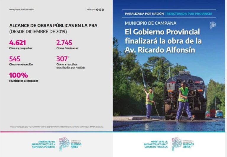 El Gobierno Provincial finalizará la obra de la Av Ricardo Alfonsin