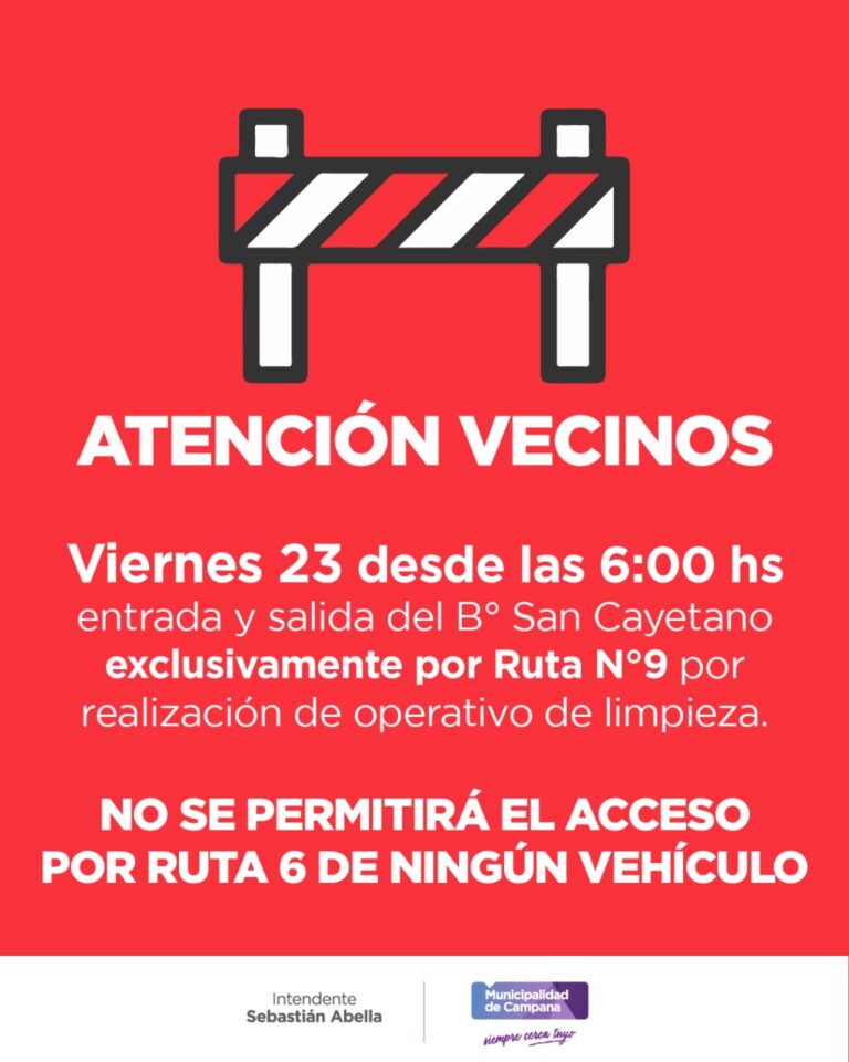 San Cayetano: mañana continuará el operativo de limpieza y la Ruta 6 volverá a estar cortada