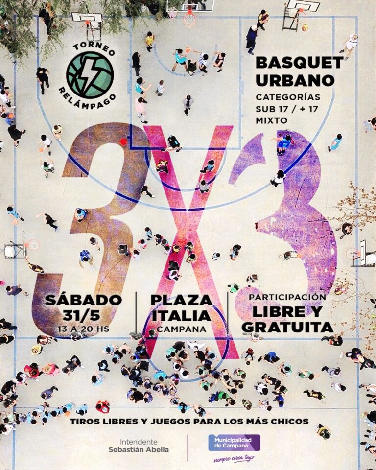 Este sábado habrá un nuevo torneo municipal de básquet urbano 3×3