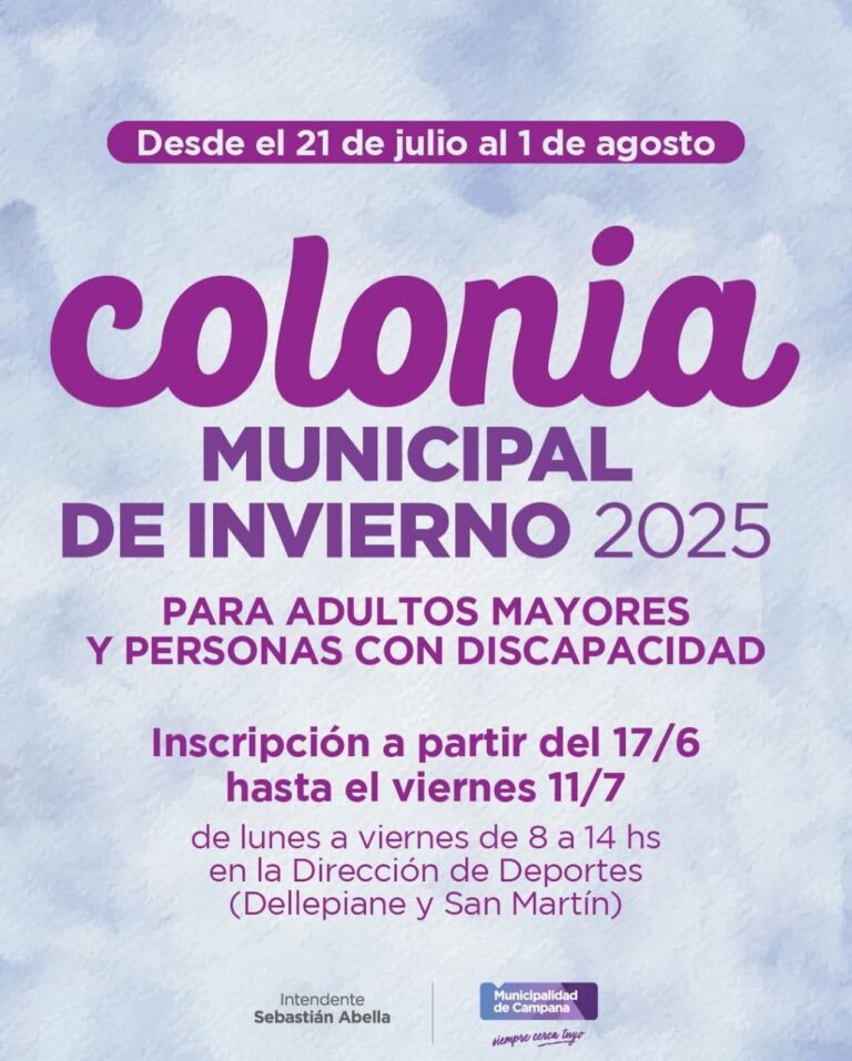 Ya está abierta la inscripción a la Colonia Municipal de Invierno para adultos mayores y personas con discapacidad