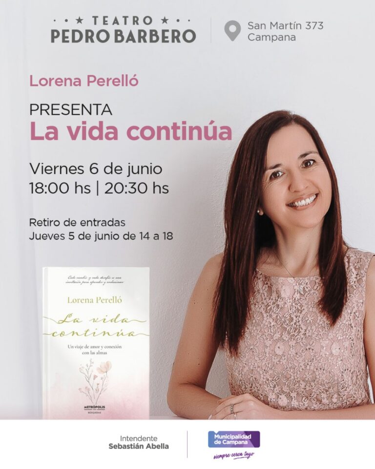 Teatro Pedro Barbero: el jueves se entregarán las entradas para la charla de Lorena Perelló