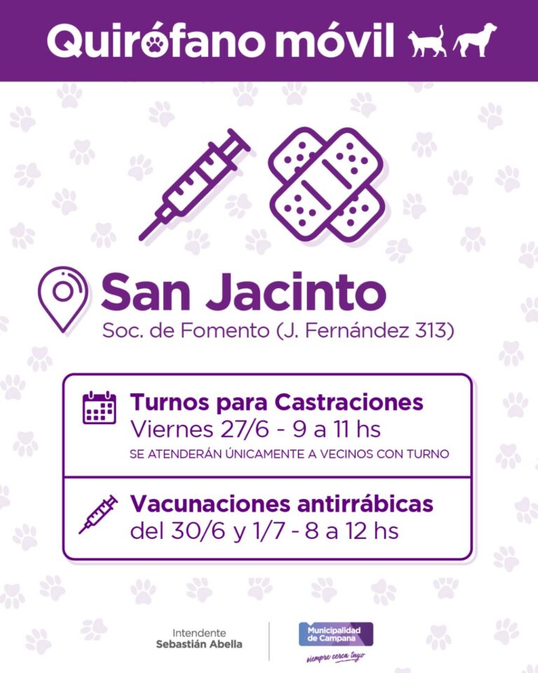 El quirófano móvil del Municipio visitará San Jacinto
