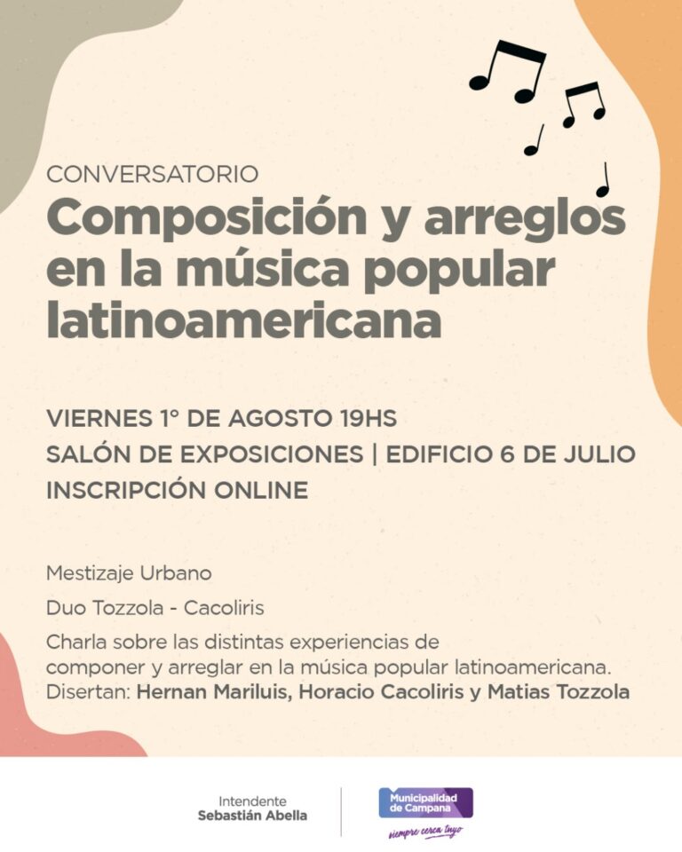 Invitan a participar de un conversatorio de música popular latinoamericana
