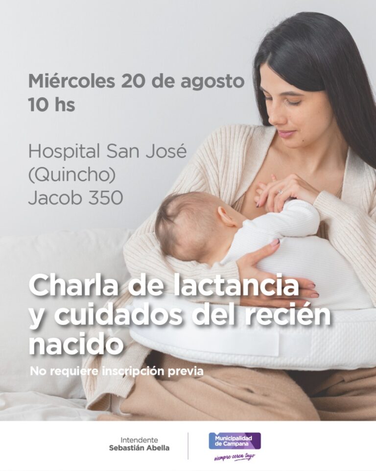 Invitan a una charla sobre lactancia y cuidados del recién nacido en el hospital San José
