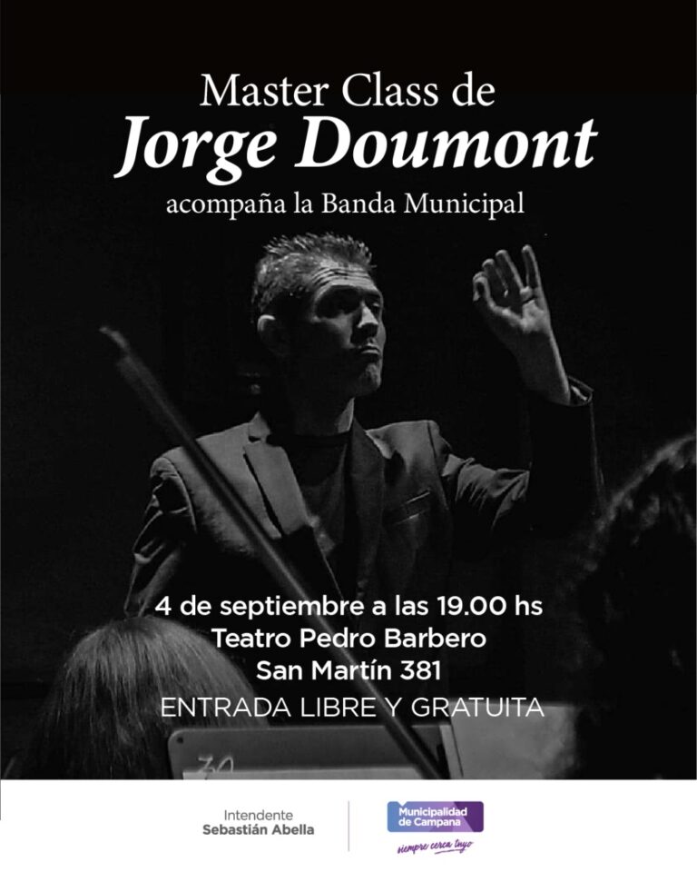 Este jueves habrá una master class con el reconocido director Jorge Doumont y la Banda Municipal