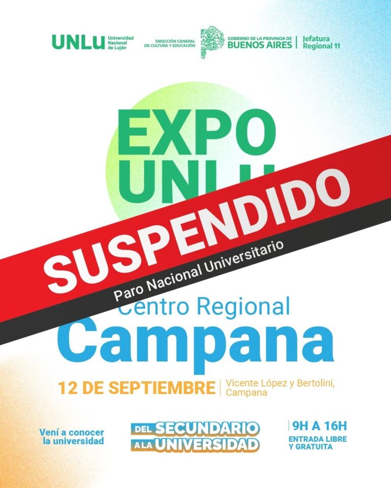 📢 EXPO UNLu CAMPANA SUSPENDIDA