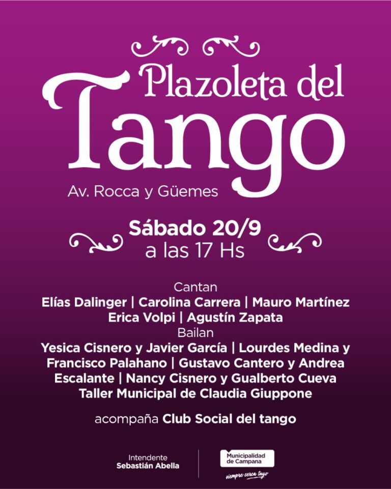La Plazoleta del Tango disfrutará de otro sábado con música y danza