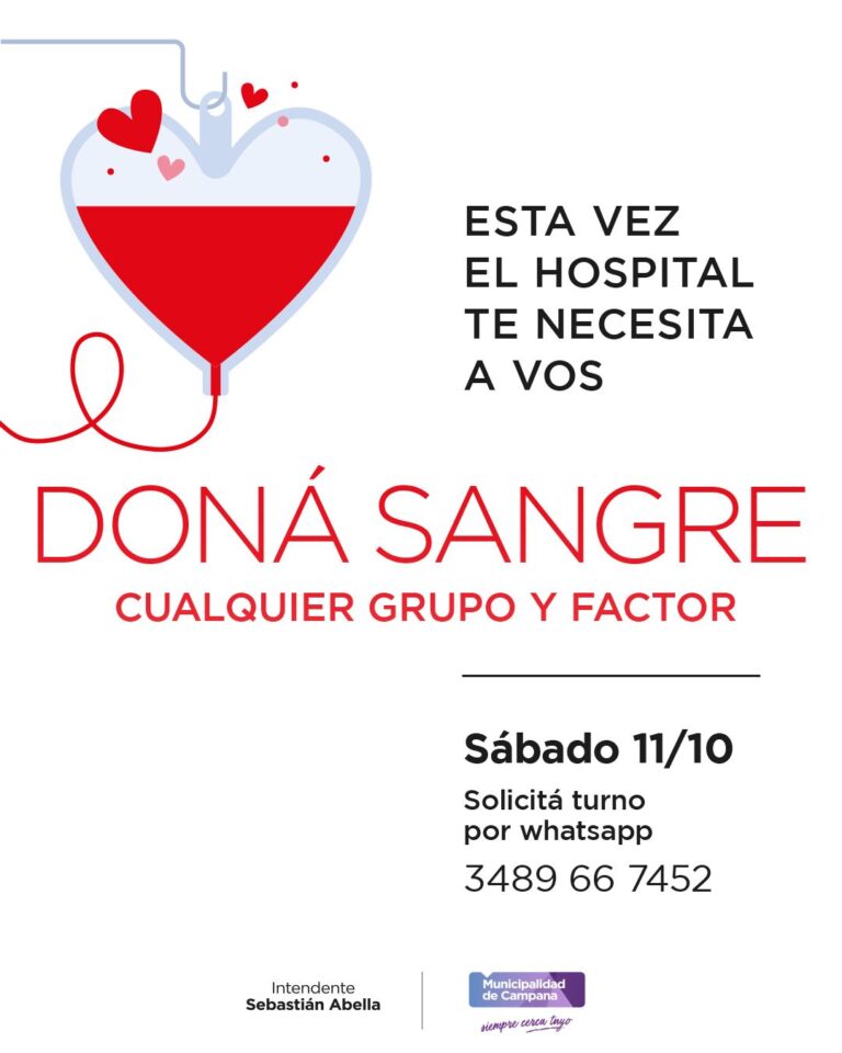 Ante la necesidad de sangre en el sistema de salud, el Hospital impulsa una nueva campaña de donación