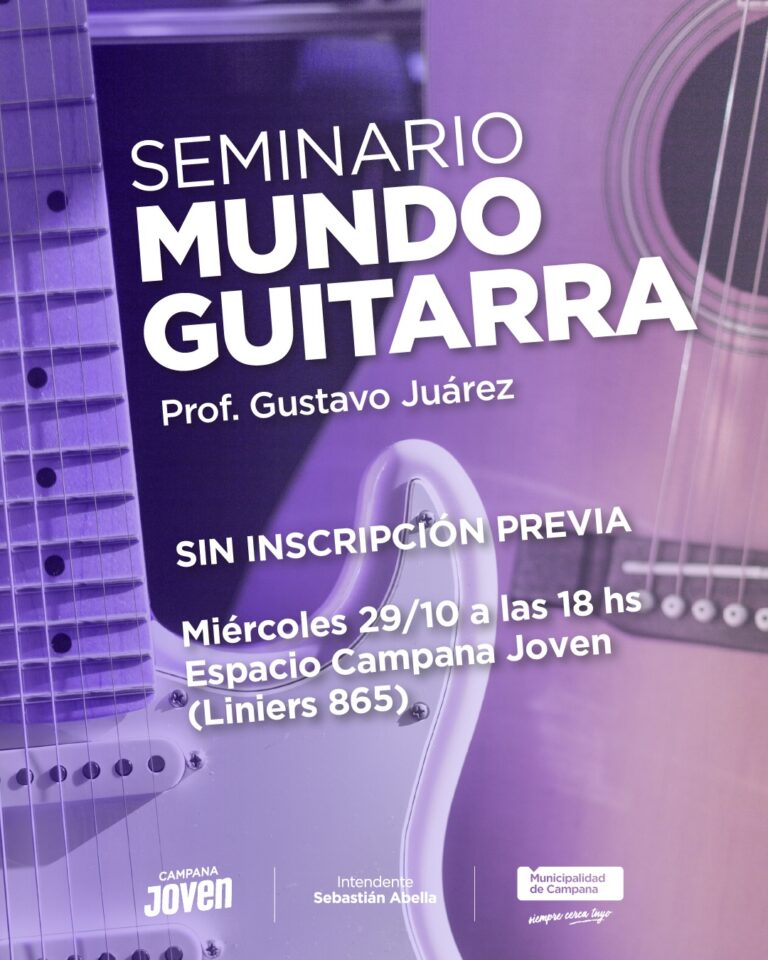 La Escuela Municipal de Música invita a un seminario gratuito de guitarra abierto a la comunidad