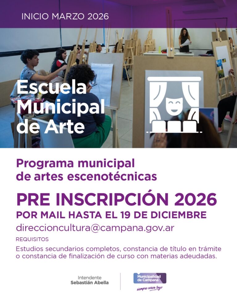 El Municipio abre la inscripción al Programa de Artes Escenotécnicas