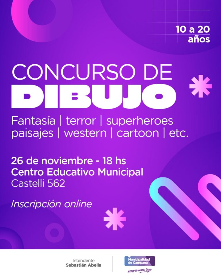 El Municipio realizará un concurso de dibujo para chicos y jóvenes