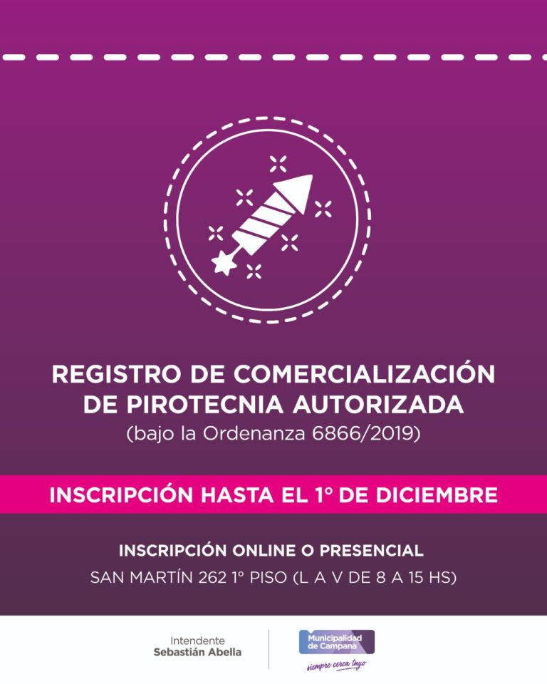 El Municipio abre el Registro de Comercialización de Pirotecnia Autorizada