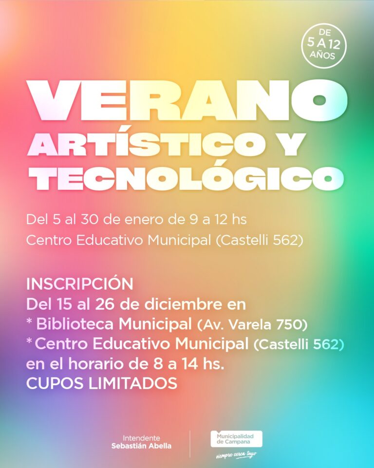 Ya está abierta la inscripción para “Verano Artístico y Tecnológico”