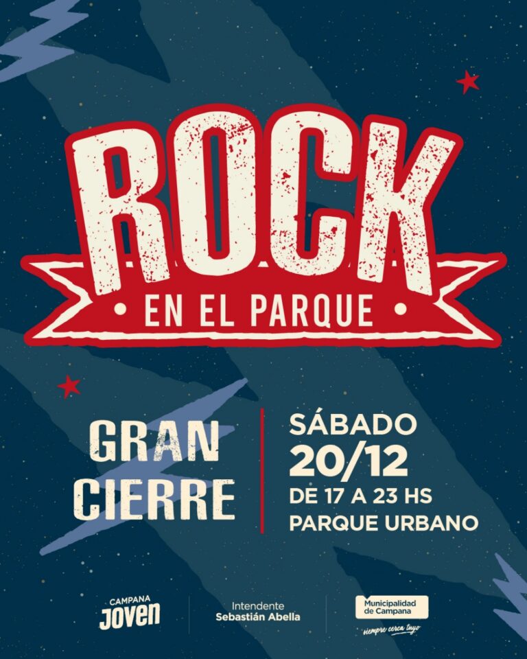 “Rock en el Parque” cierra el año con la presentación de dos icónicas bandas campanense: Los Cayos y Los Garfios