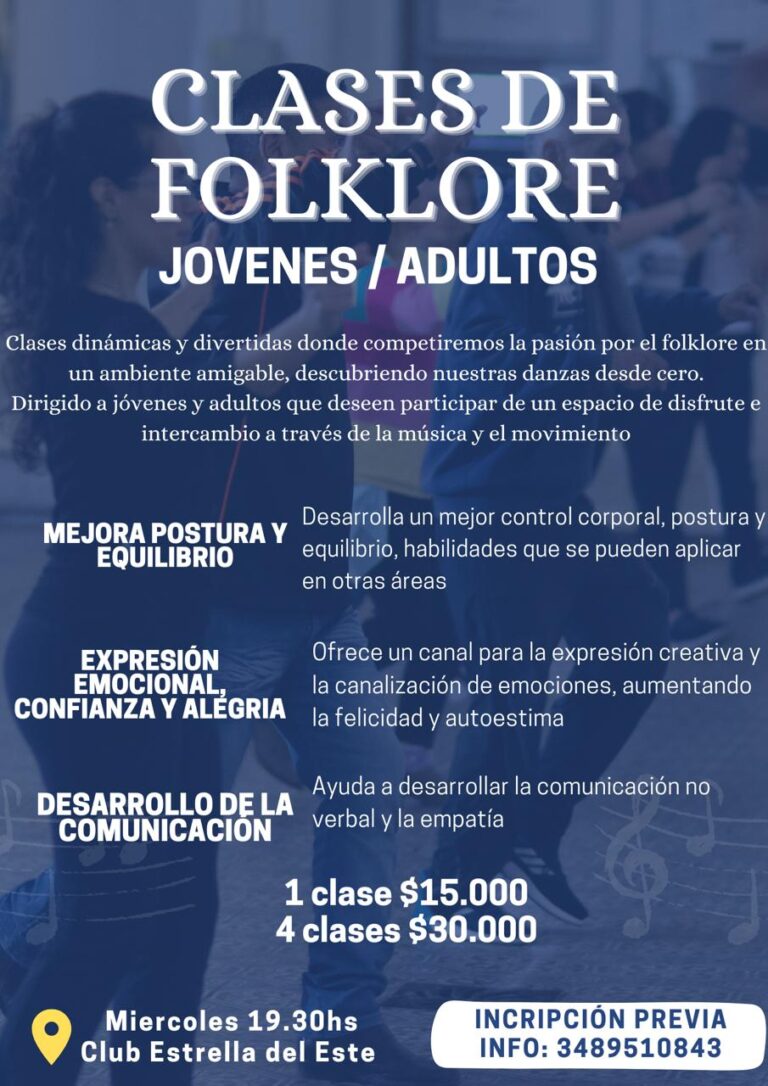 Clases de Folklore para Jóvenes y Adultos en Campana.