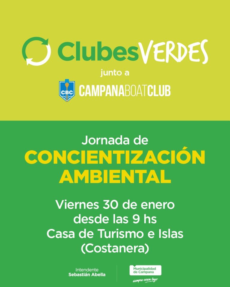 El Municipio y el Campana Boat Club se unirán en una jornada de concientización ambiental