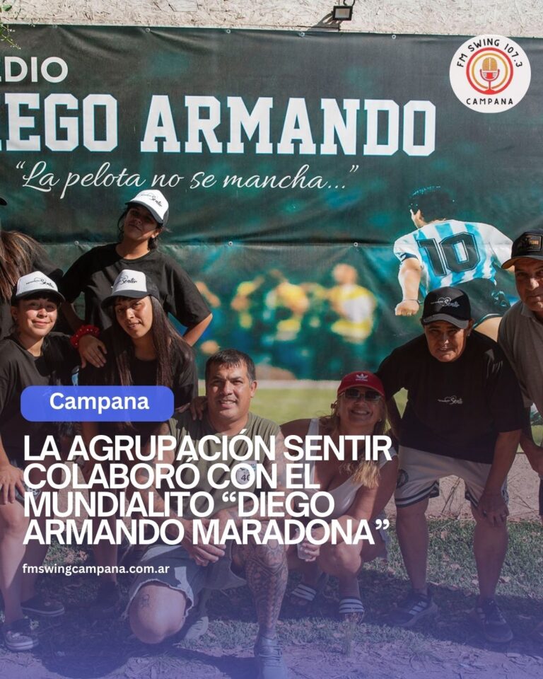 La Agrupación Sentir colaboró con el Mundialito “Diego Armando Maradona”