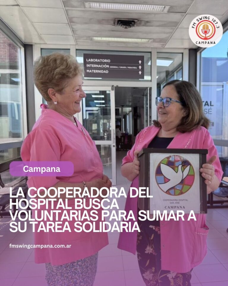 La Cooperadora del Hospital busca voluntarias para sumar a su tarea solidaria