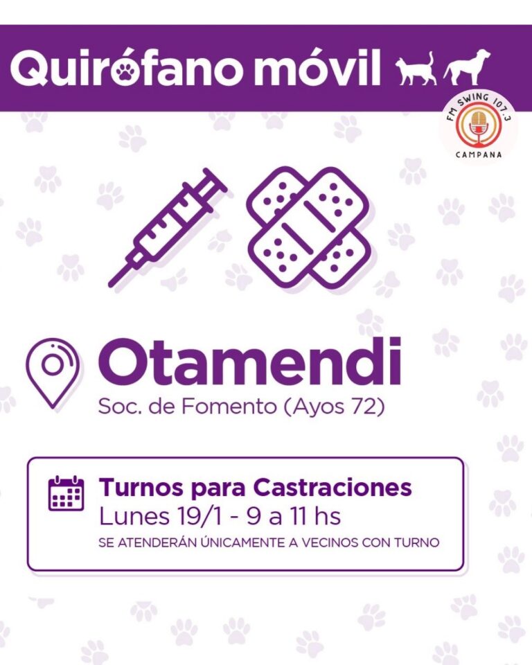 El quirófano móvil del Municipio retoma su recorrida por los barrios: visitará Otamendi