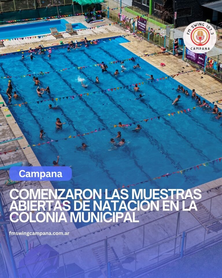 Comenzaron las muestras abiertas de natación en la Colonia Municipal