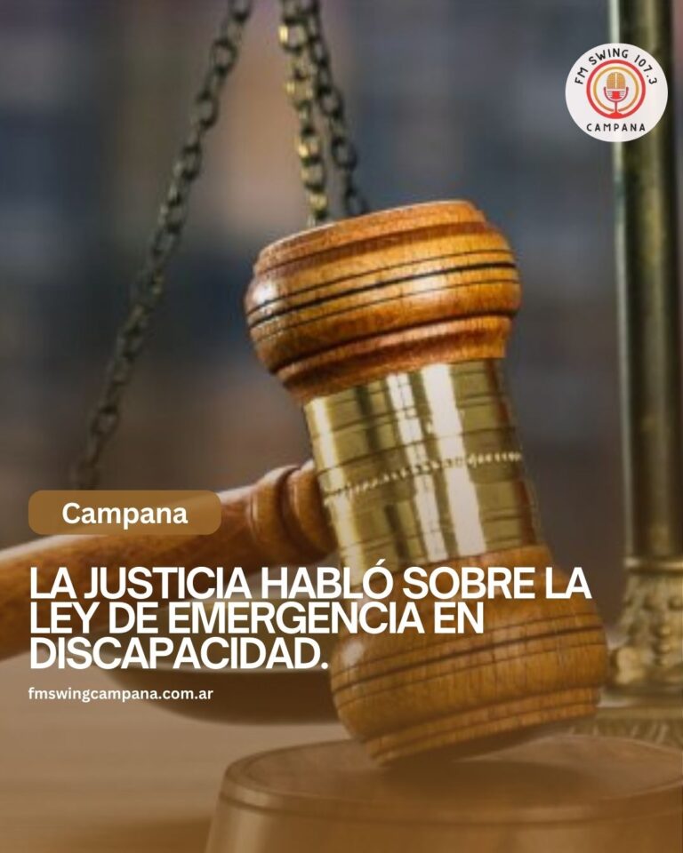 La justicia habló sobre la Ley de Emergencia en Discapacidad.