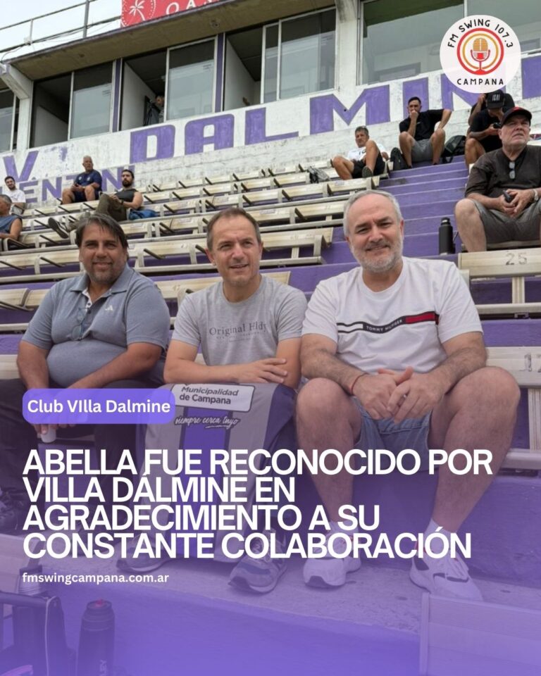 Abella fue reconocido por Villa Dálmine en agradecimiento a su constante colaboración