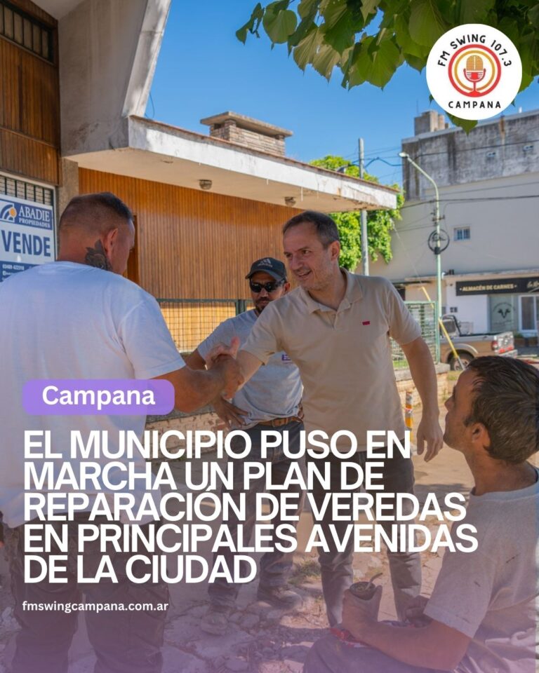 El Municipio puso en marcha un plan de reparación de veredas en principales avenidas de la ciudad