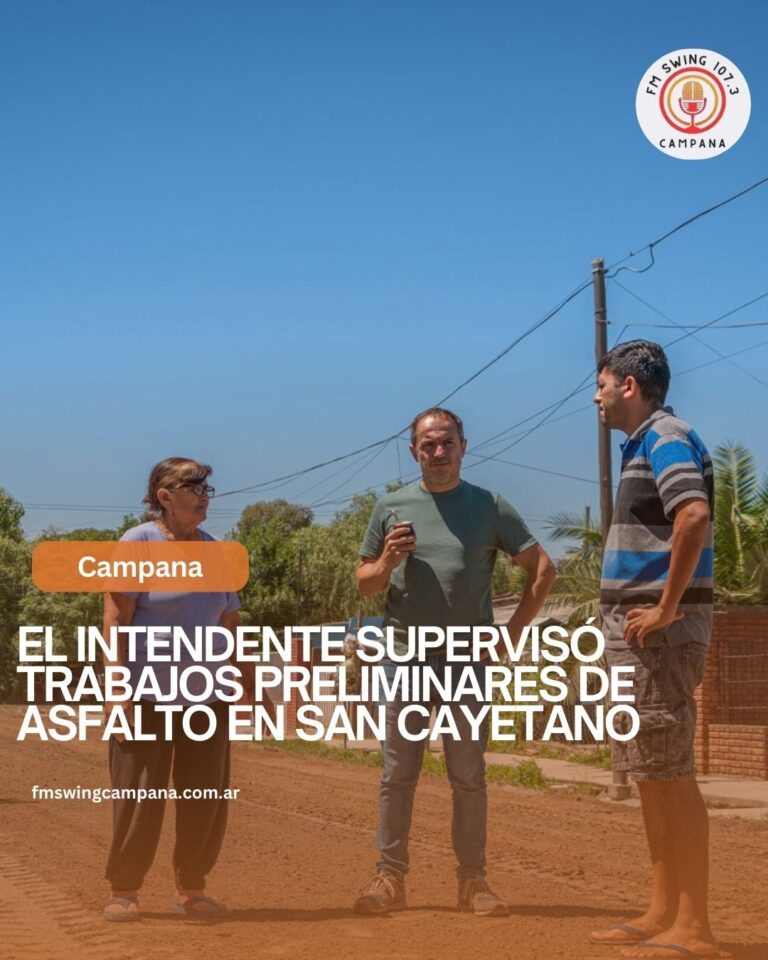 El Intendente supervisó trabajos preliminares de asfalto en San Cayetano