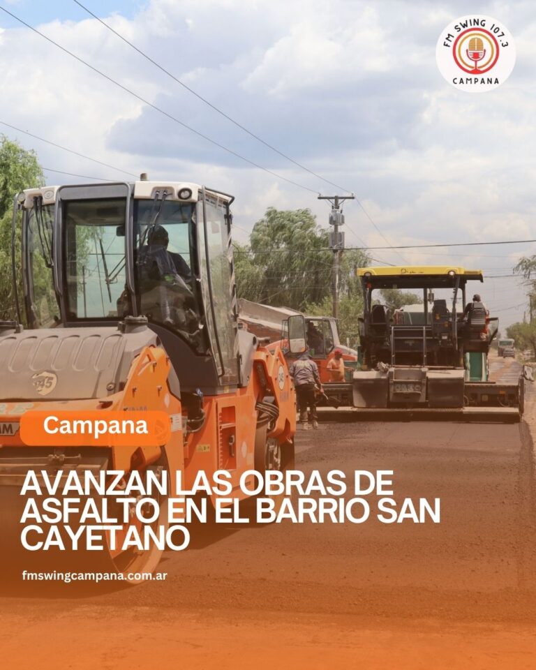 Avanzan las obras de asfalto en el barrio San Cayetano