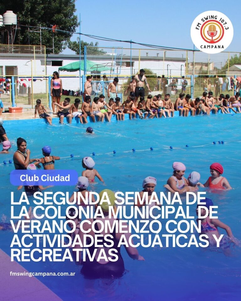 La segunda semana de la Colonia Municipal de Verano comenzó con actividades acuáticas y recreativas