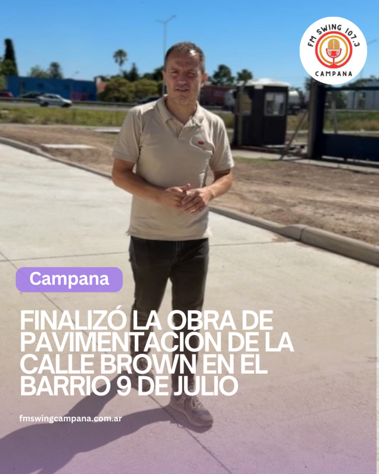 Finalizó la obra de pavimentación de la calle Brown en el barrio 9 de Julio