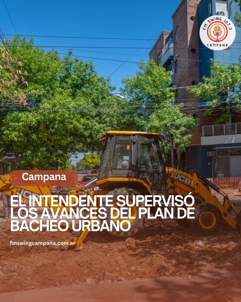 El intendente supervisó los avances del Plan de Bacheo Urbano