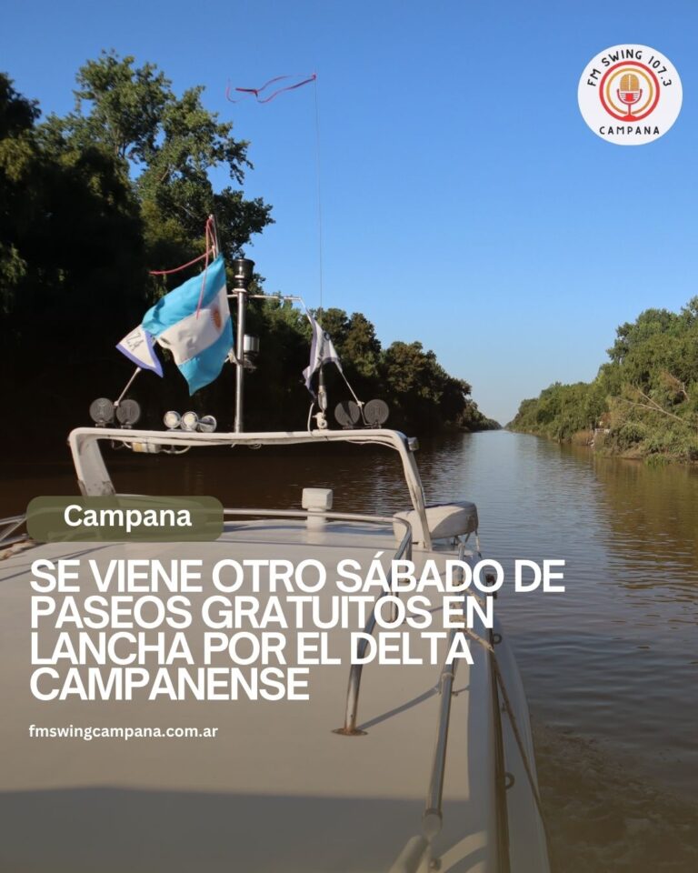 Se viene otro sábado de paseos gratuitos en lancha por el delta campanense