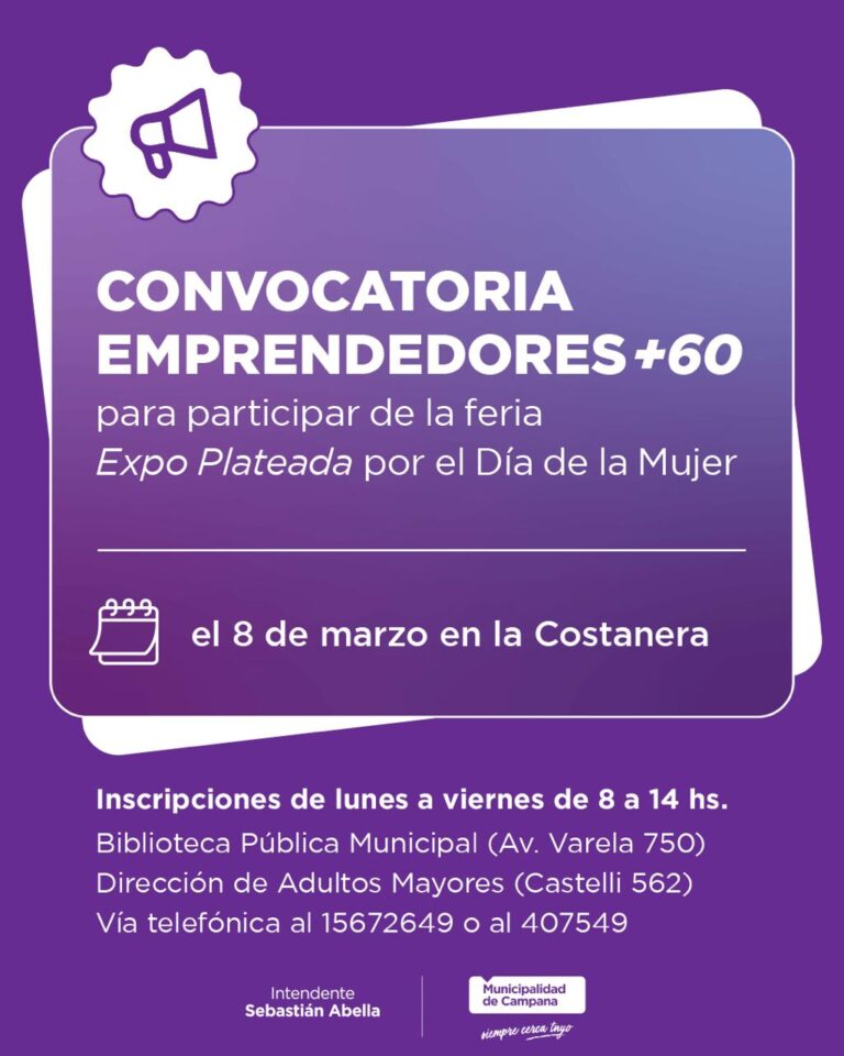 Convocan a emprendedores + 60 para participar de una exposición por el Día de la Mujer