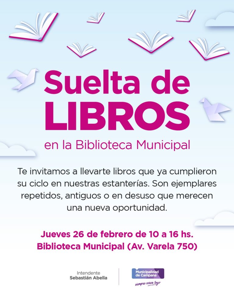 La Biblioteca Municipal realizará una nueva “suelta de libros” abierta a toda comunidad