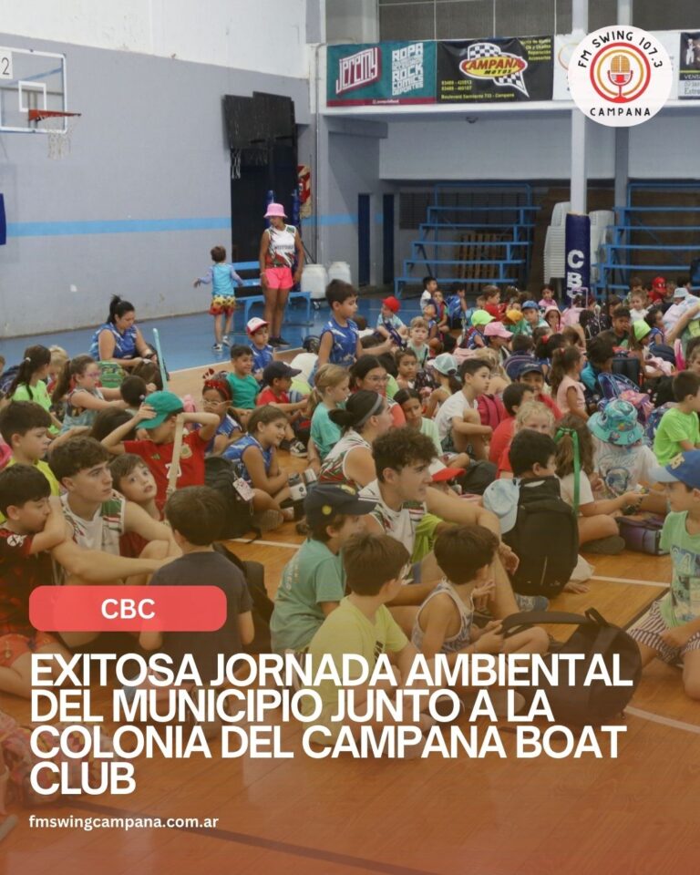 Exitosa jornada ambiental del Municipio junto a la Colonia del Campana Boat Club
