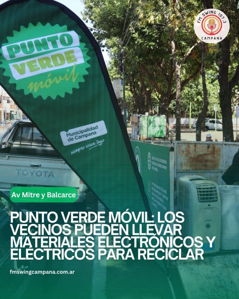 Punto Verde Móvil: los vecinos pueden llevar materiales electrónicos y eléctricos para reciclar