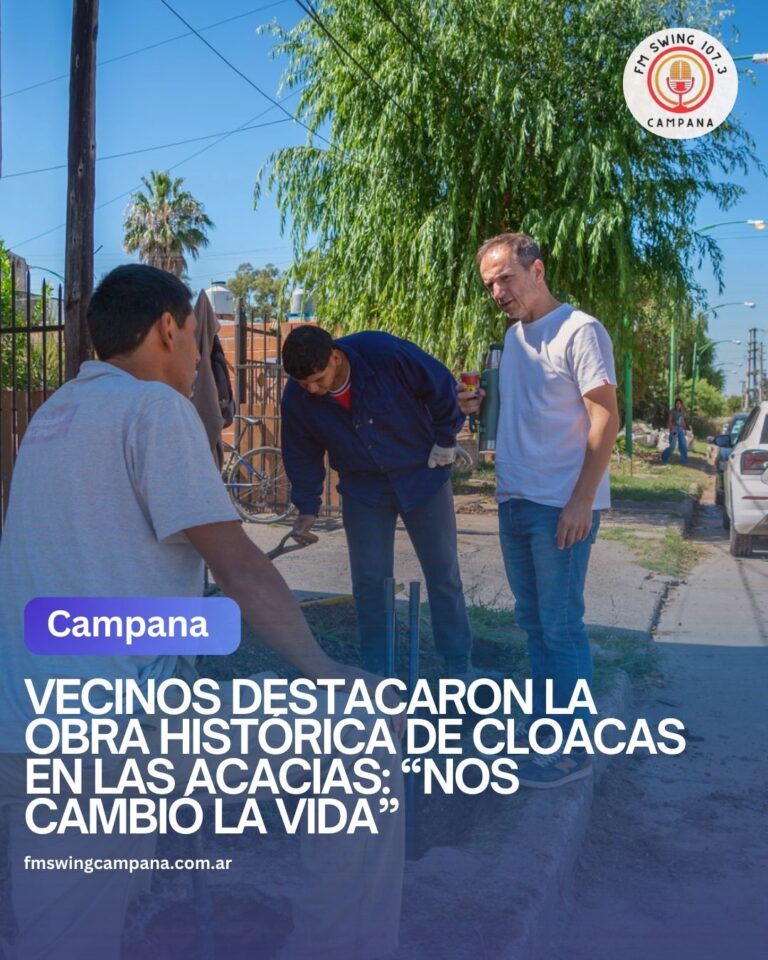 Vecinos destacaron la obra histórica de cloacas en Las Acacias: “Nos cambió la vida”