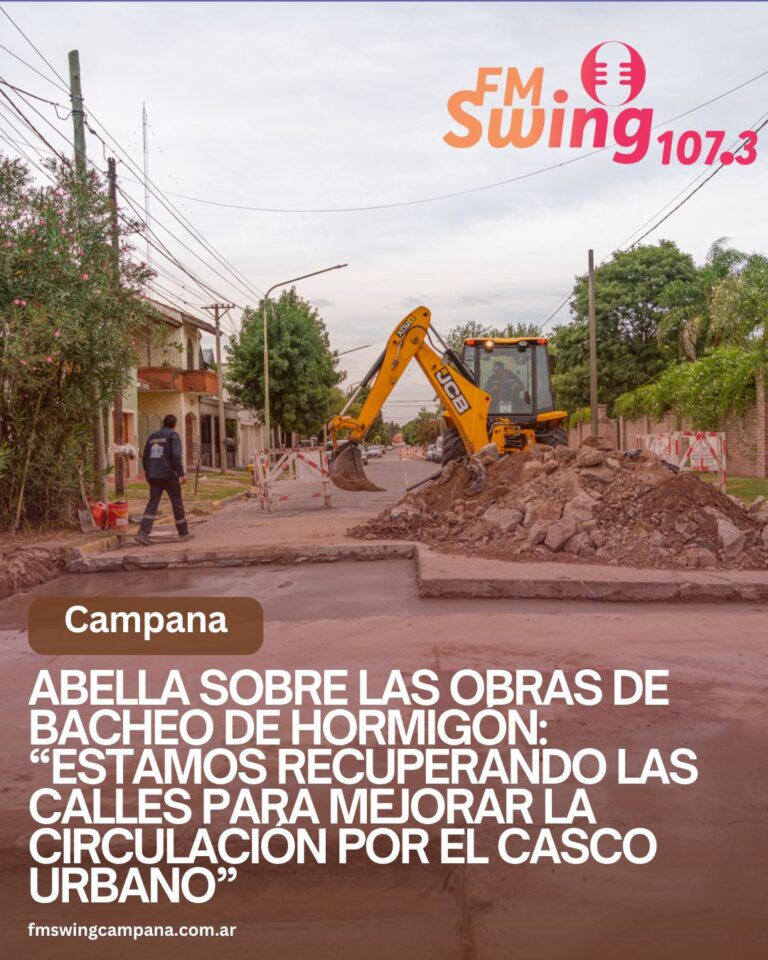 Abella sobre las obras de bacheo de hormigón: “Estamos recuperando las calles para mejorar la circulación por el casco urbano”