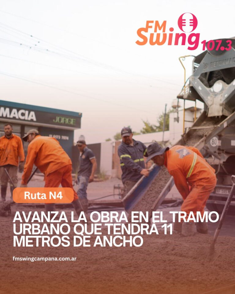 Ruta 4: avanza la obra en el tramo urbano que tendrá 11 metros de ancho