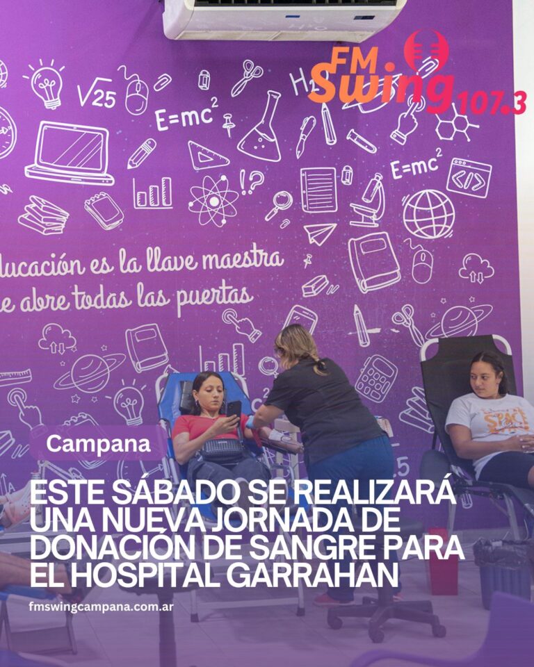Este sábado se realizará una nueva jornada de donación de sangre para el hospital Garrahan