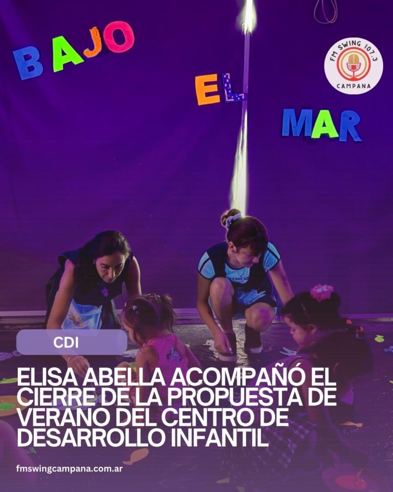Elisa Abella acompañó el cierre de la propuesta de verano del Centro de Desarrollo Infantil