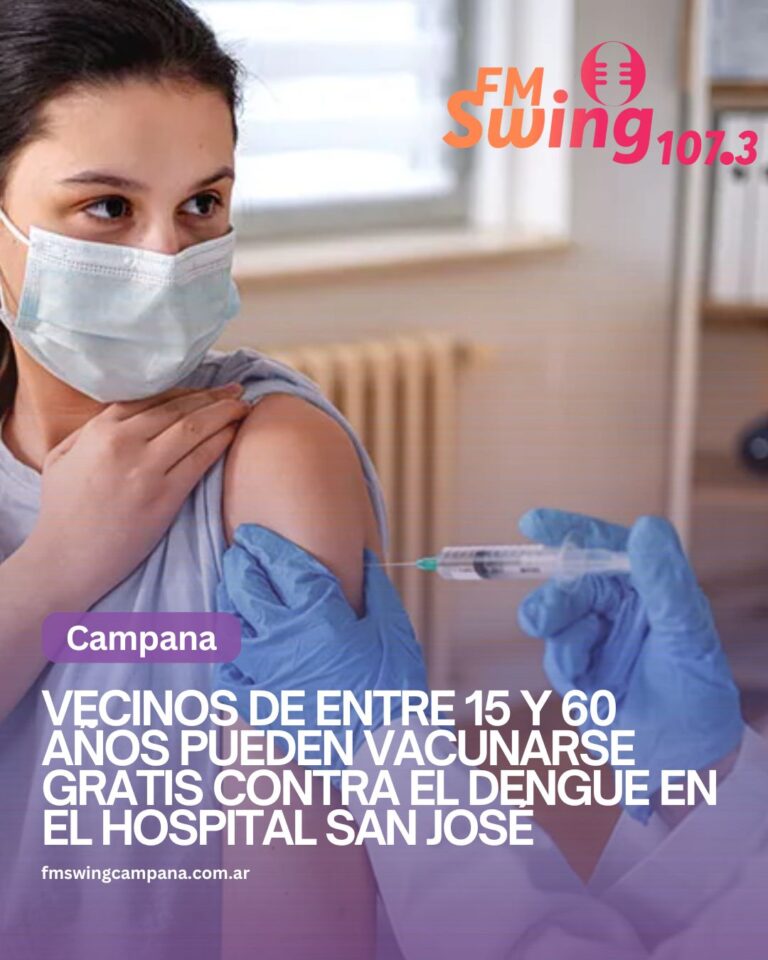 Vecinos de entre 15 y 60 años pueden vacunarse gratis contra el dengue en el Hospital San José