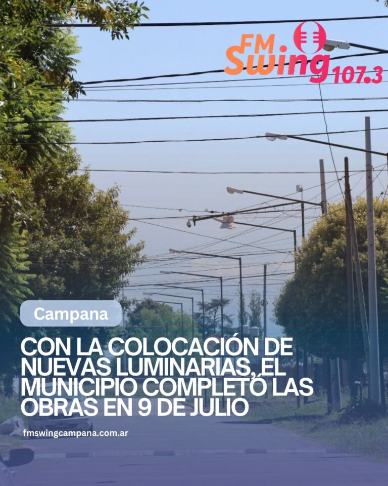 Con la colocación de nuevas luminarias, el Municipio completó las obras en 9 de Julio