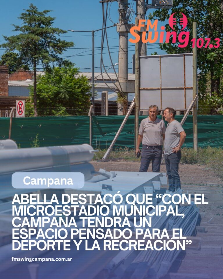 Abella destacó que “con el Microestadio Municipal, Campana tendrá un espacio pensado para el deporte y la recreación”