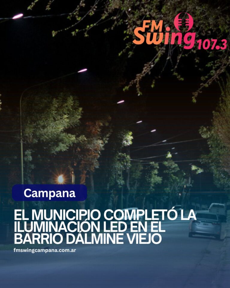 El Municipio completó la iluminación LED en el barrio Dálmine Viejo