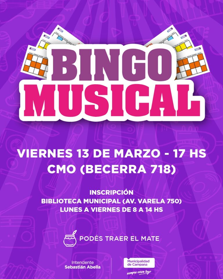 Se viene un nuevo Bingo Musical para disfrutar entre vecinos en el Centro Municipal de Oficios