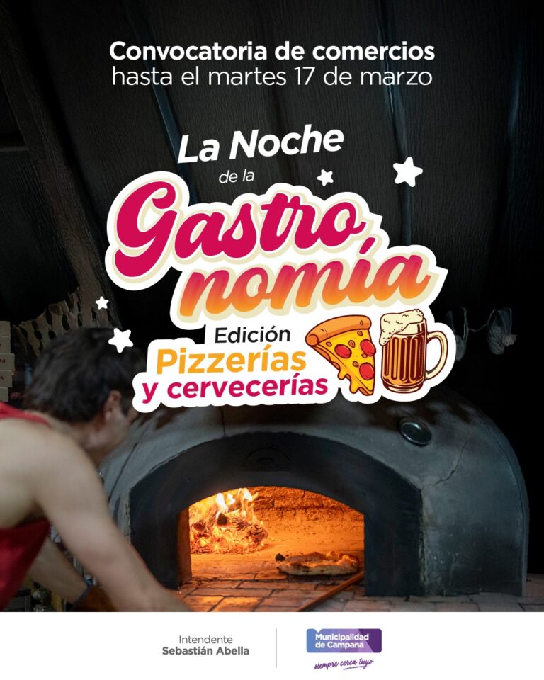 Invitan a pizzerías y cervecerías a ser protagonistas de una nueva edición de “La Noche de la Gastronomía”