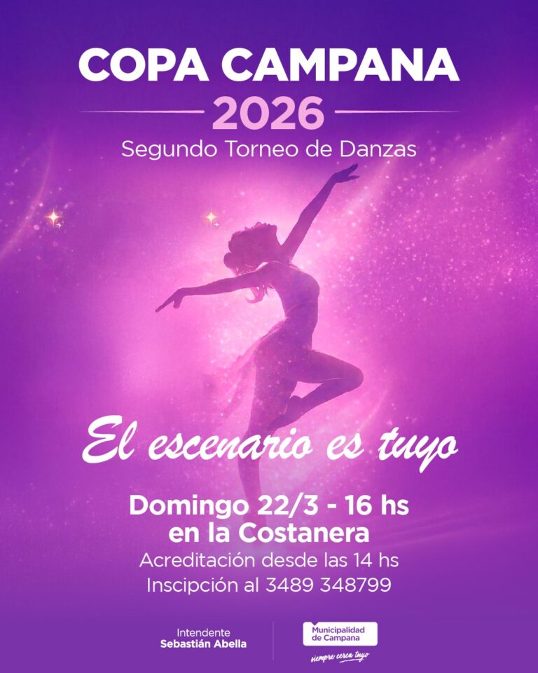La ciudad será sede del segundo Torneo de Danzas “Copa Campana 2026”