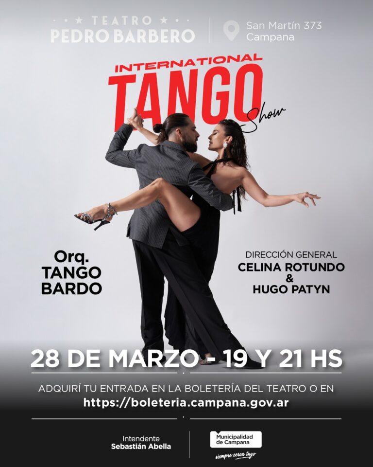 Con entrada a precios accesibles, este sábado se presentará en el Pedro Barbero el espectáculo “International Tango Show”